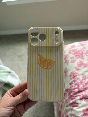 Yellow Striped Lemon Phone Case - iPhone 17 Pro Max